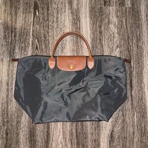 Longchamp Tote Bag in Black and Brown